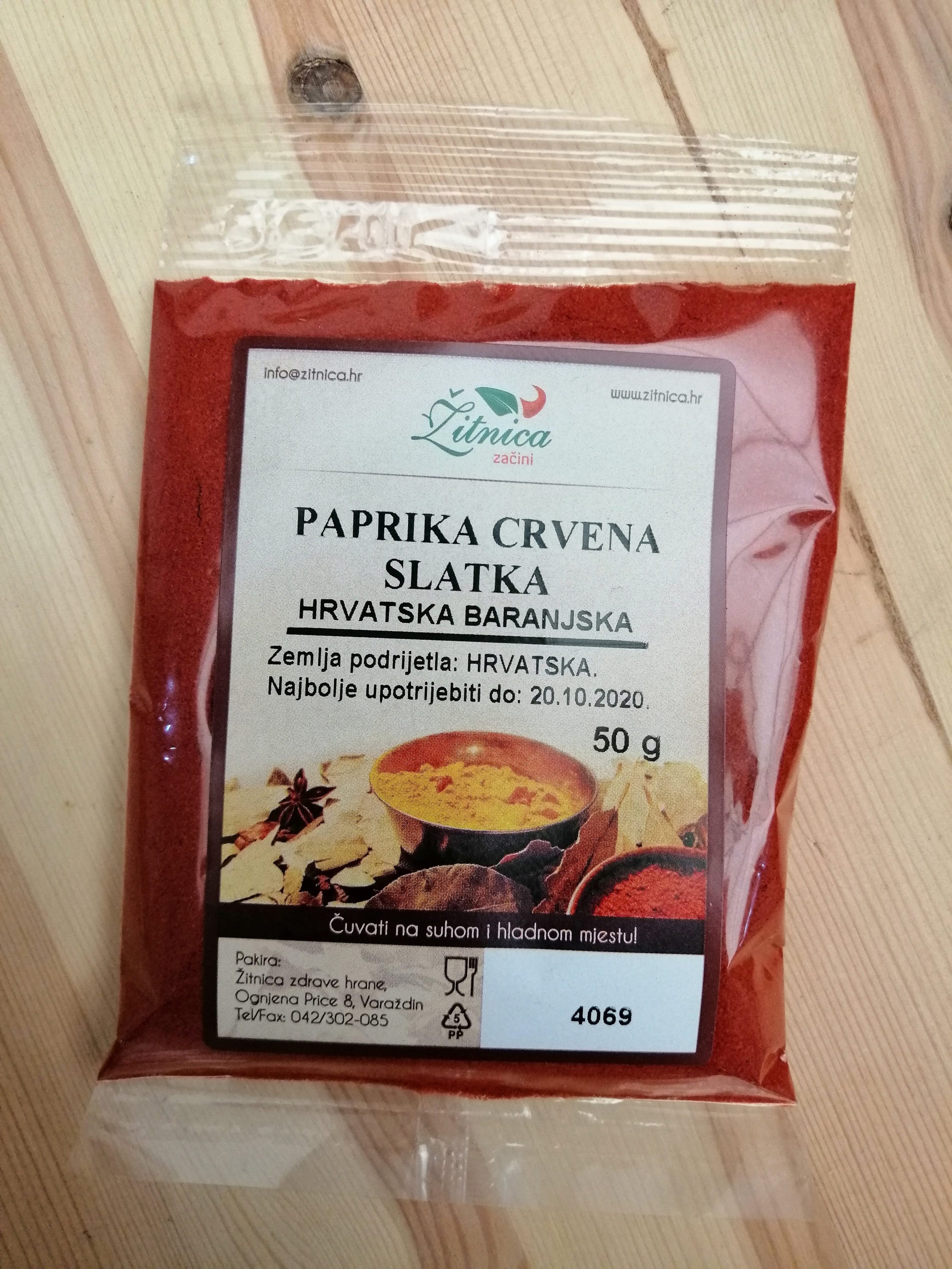 Paprika crvena baranjska slatka 50g Voćarna PULPA / Dostava PULPA